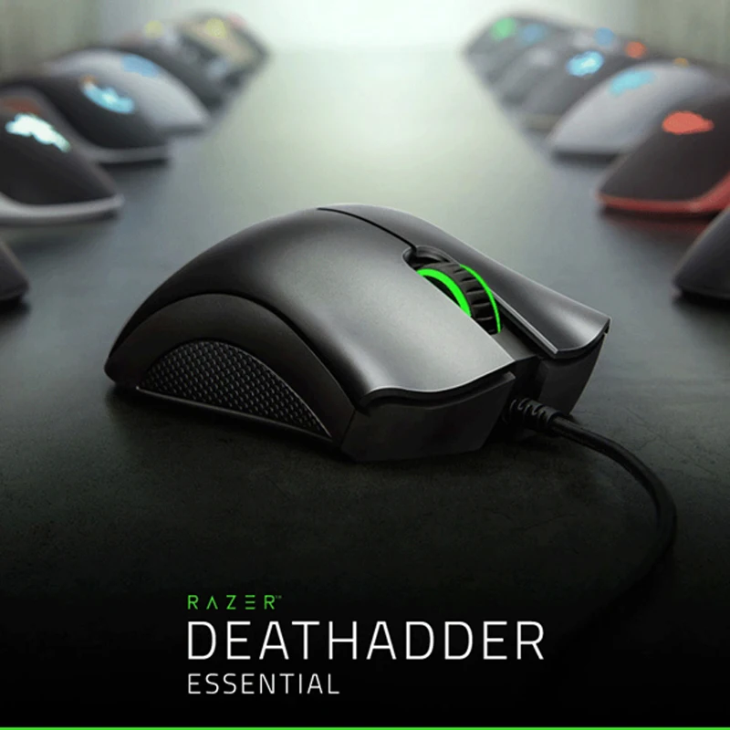 Razer DeathAdder Essential эргономичная игровая мышь 6400 dpi оптический датчик геймера для