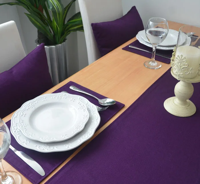 Хлопок сплошной цвет скатерти многоцелевой пылезащитный фиолетовый квадратный прямоугольная скатерть для обеденного стола крышка стола