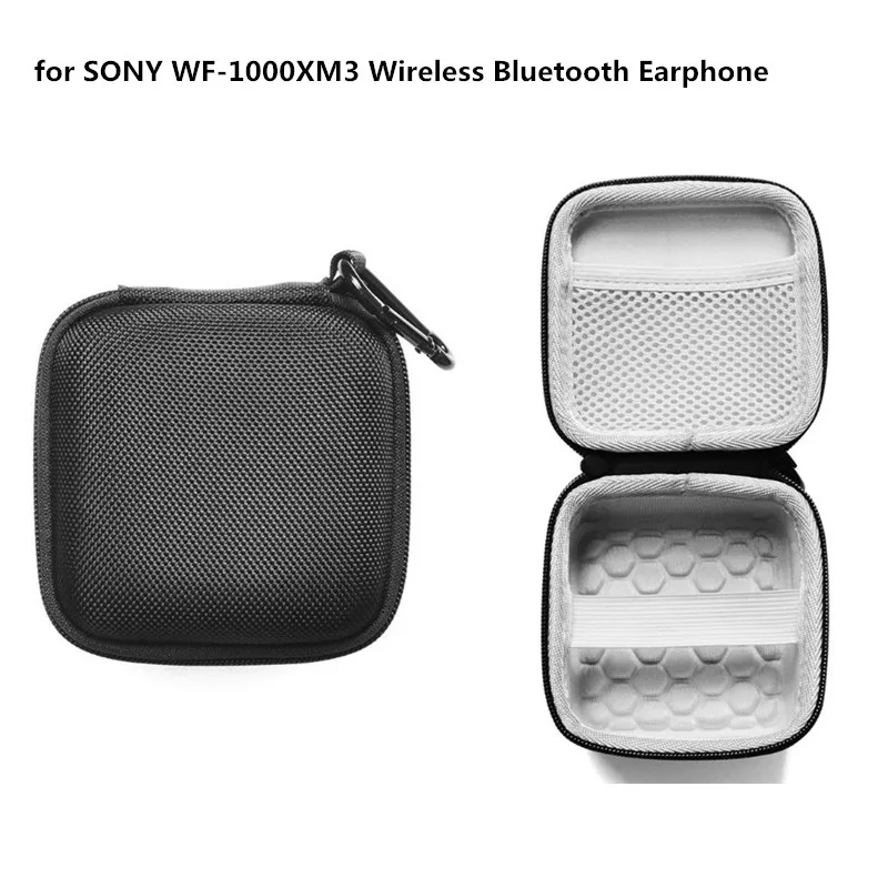 

Wear-resistant Hard EVA Storage Bag Carrying Case with Carabiner for SONY WF-1000XM3 Wireless Bluetooth Earphone Headset Accesso