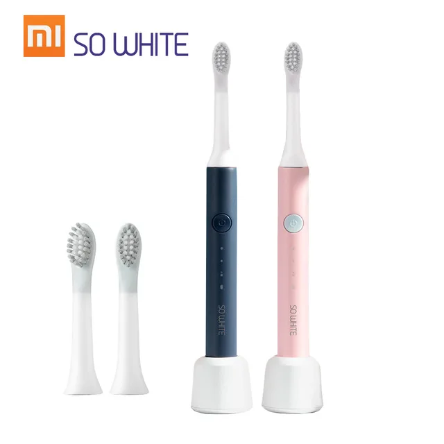 Оригинальная XIAOMI Mijia soocas SO WHITE Sonic электрическая зубная щетка Беспроводная Индукционная зарядка IPX7 Водонепроницаемая зубная щетка - Цвет: Mix add 1head