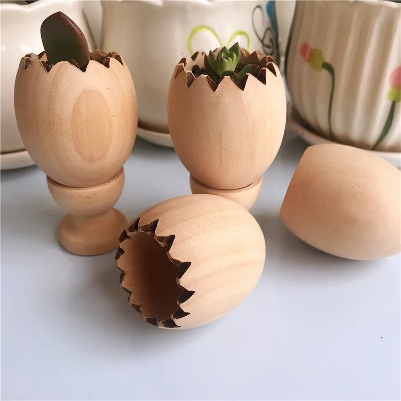 1 шт. DIY деревянный цветочный горшок из яичной скорлупы креативный мясистый