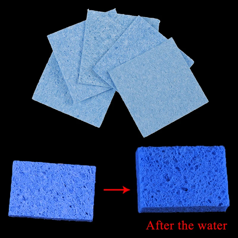 

5pcs/lot 6cm*6cm Soldering Iron Solder Tip Welding Cleaning Sponge Pads Hand Tool Color Random