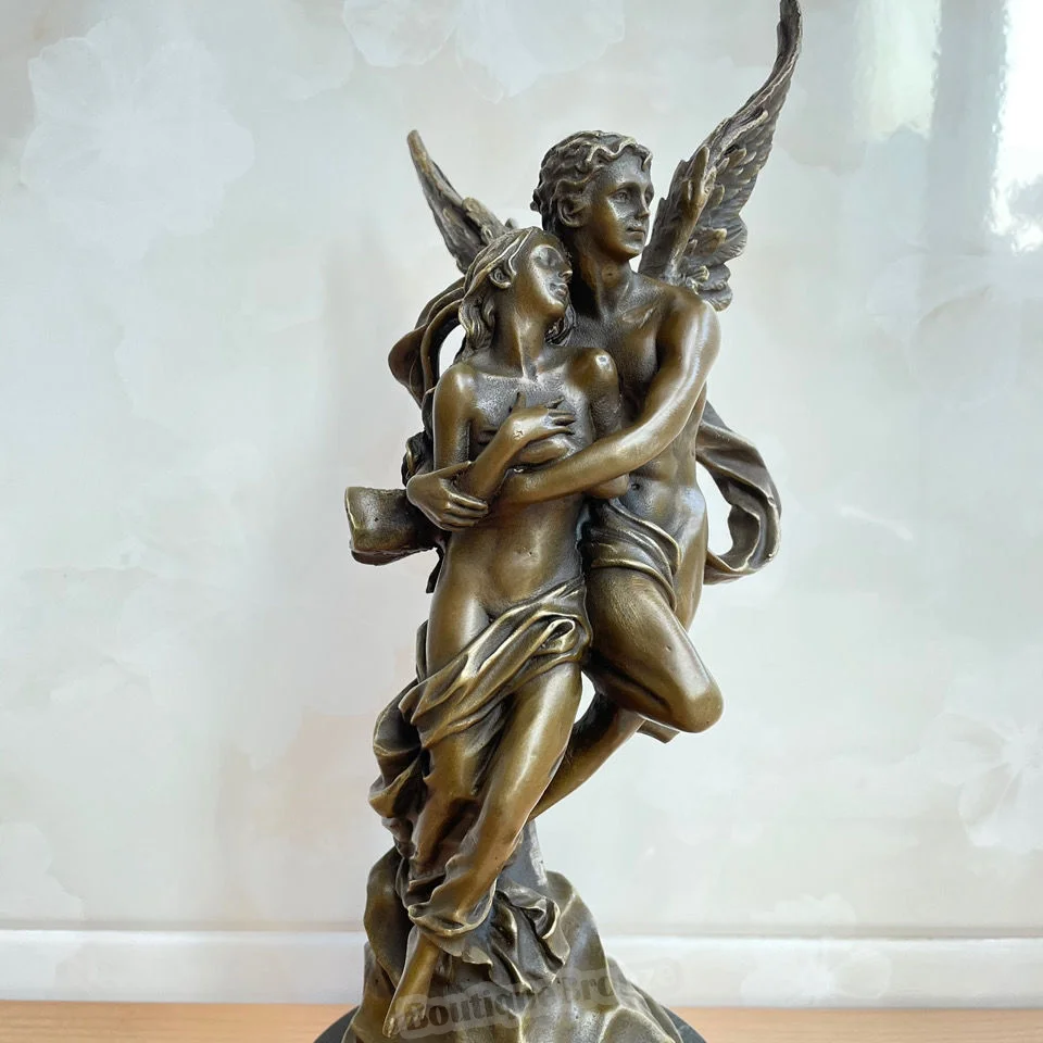 Statue De Cupidon Et Psyche En Bronze Sculpture De Couple D Amour Antique Grec Dieu Art Ornement Cadeau D Anniversaire Aliexpress