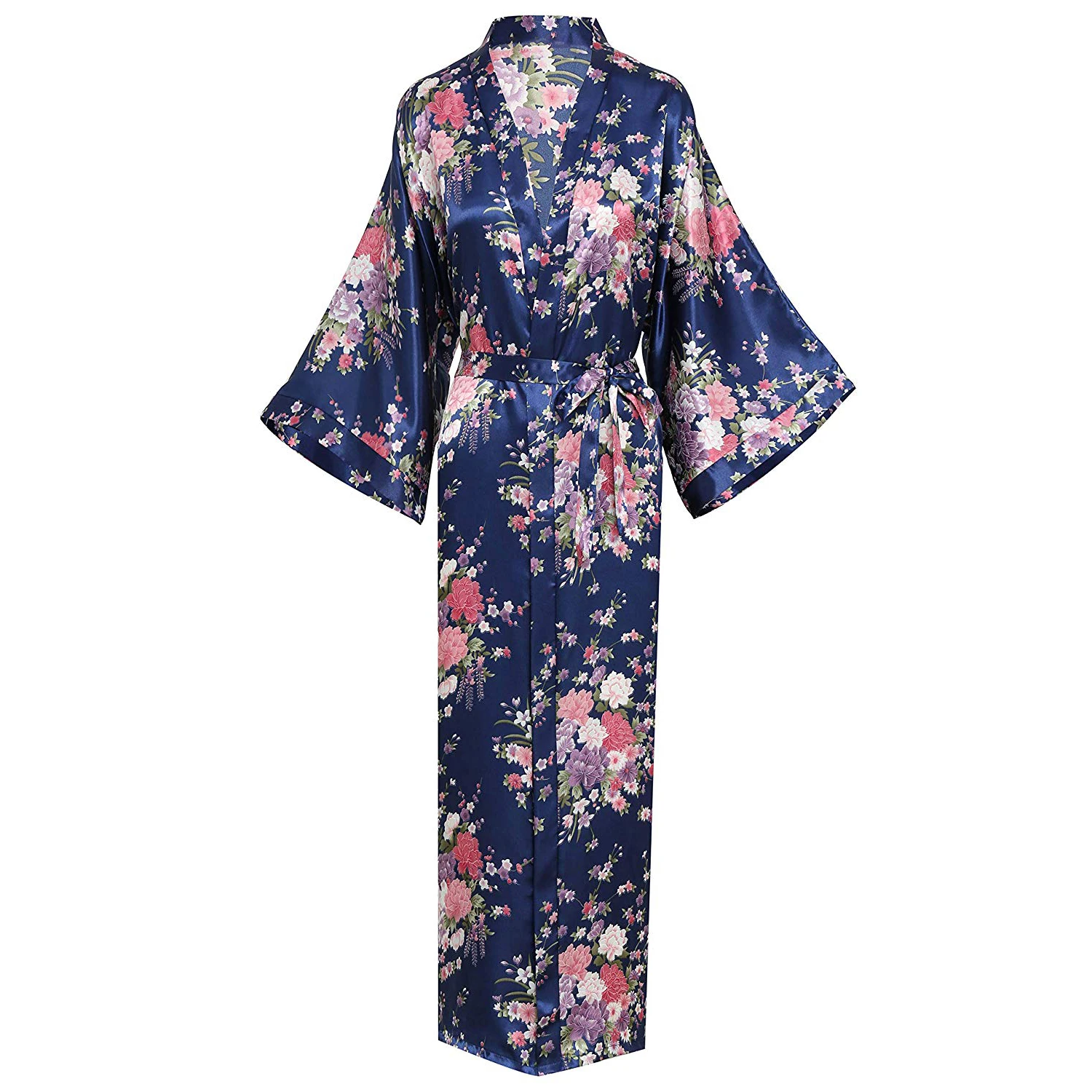 Chinese Women Pink Bride Bridesmaid Wedding Robe Long Rayon Bathrobe Kimono Gown Sexy Lingerie Sleepwear Flower Plus Size 3XL