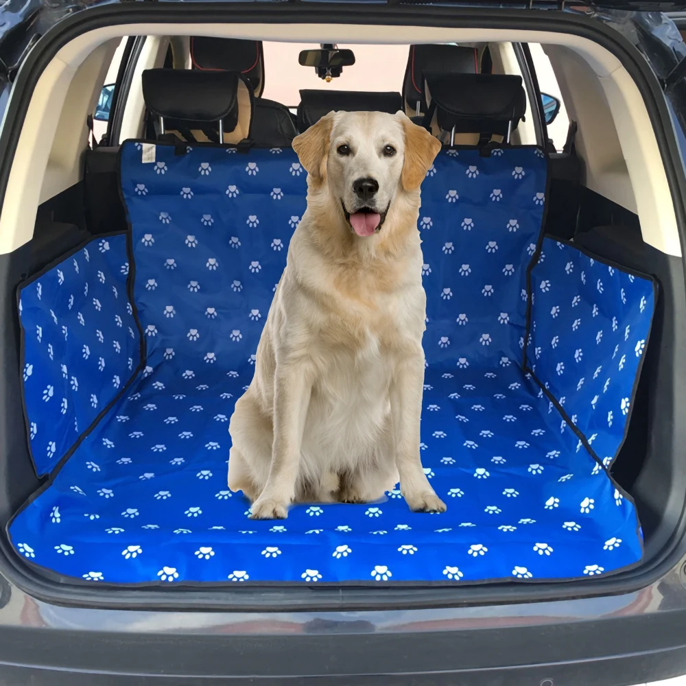 

Pet Dog Cat Car Trunk Cover Oxford Cloth Paw Pattern Printing Waterproof Pet Blanket Pet Mat Hammock Cushion Protector V3