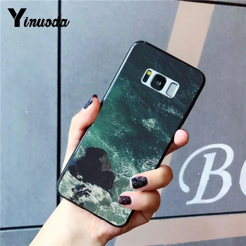 Yinuoda синий морской Чехол черный мягкий чехол для телефона samsung Galaxy S9 plus S7 edge S6 edge plus S10 S8 plus чехол