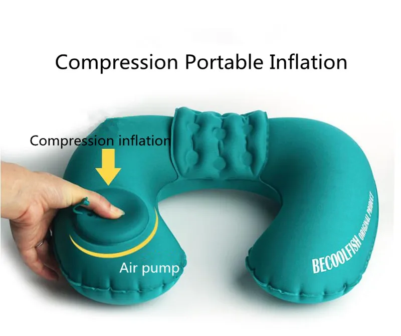 Новая надувная подушка для шеи, u-образная воздушная подушка для шеи, переносная подушка для головы, подушка для отдыха в полете, разные цвета