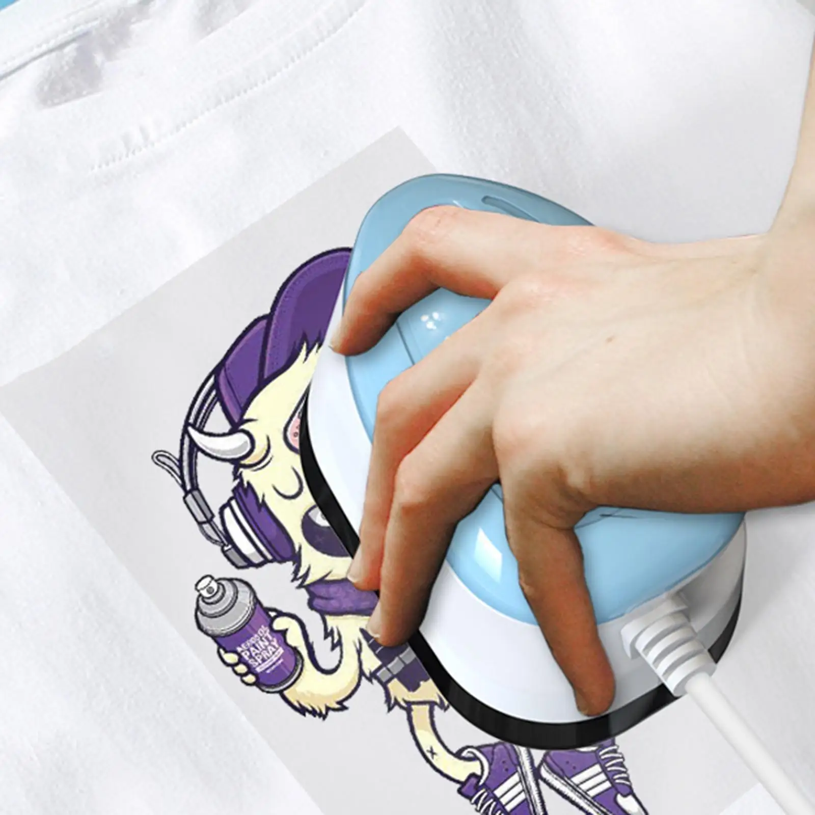 Mini Heat Press Machine Easy to Use DIY Iron-On Transfer Maker for T-Shirt Mugs Bag | Дом и сад