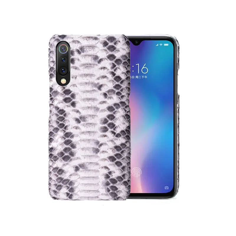 Luxury Genuine Leather phone case for Xiaomi MI 9 SE 8 se explorer Transparent Anti-fall water proof python skin | Мобильные