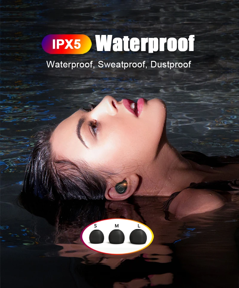 Bluetooth 5.0 Earphones True Wireless Headphone V11 TWS Waterproof Headset Stereo Sport Earbuds with Charging Box Mic HiFi Sound (7)