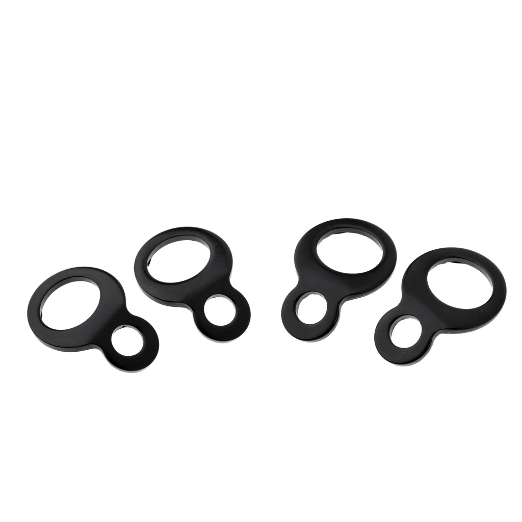 4PCS Black Tie Down Strap Rings for Motorcycle Dirt Bike ATV UTV Universal