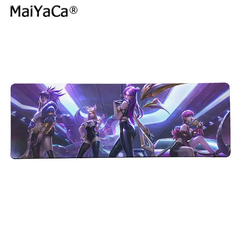Maiya высокое качество Виртуальная девушка группа KDA Kaisa офисные мыши геймер мягкий коврик для мыши большой коврик для мыши клавиатуры коврик - Цвет: Lock Edge 30x80cm