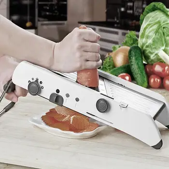 

Mandolin Slicer Manual Vegetable Cutter Professional Grater With 304 Stainless Steel Adjustable Blades Vegetable Cook Tool HWC