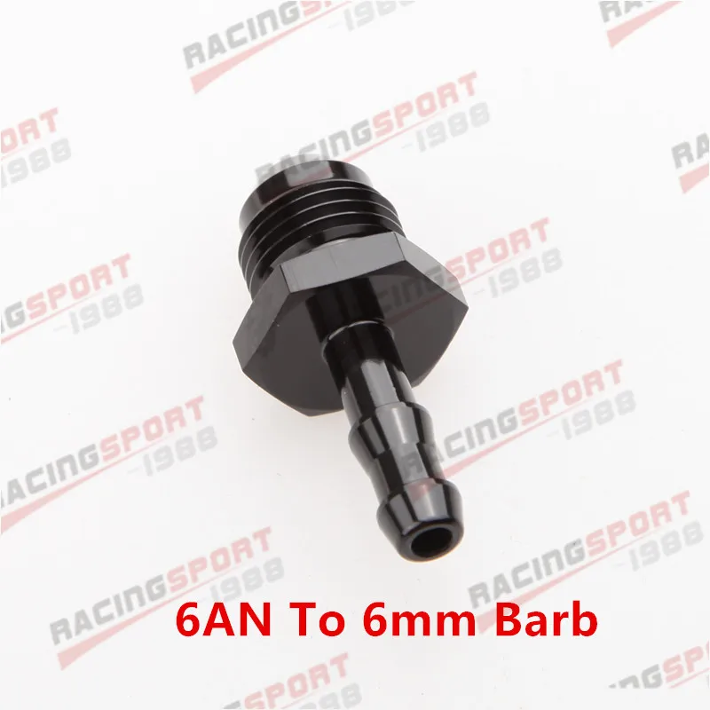 BLACK 4AN 6AN 8AN 10AN 12AN до 4 мм 6 мм 8 мм 10 мм 1 ''прямой фитинг топливной линии - Цвет: BLACK