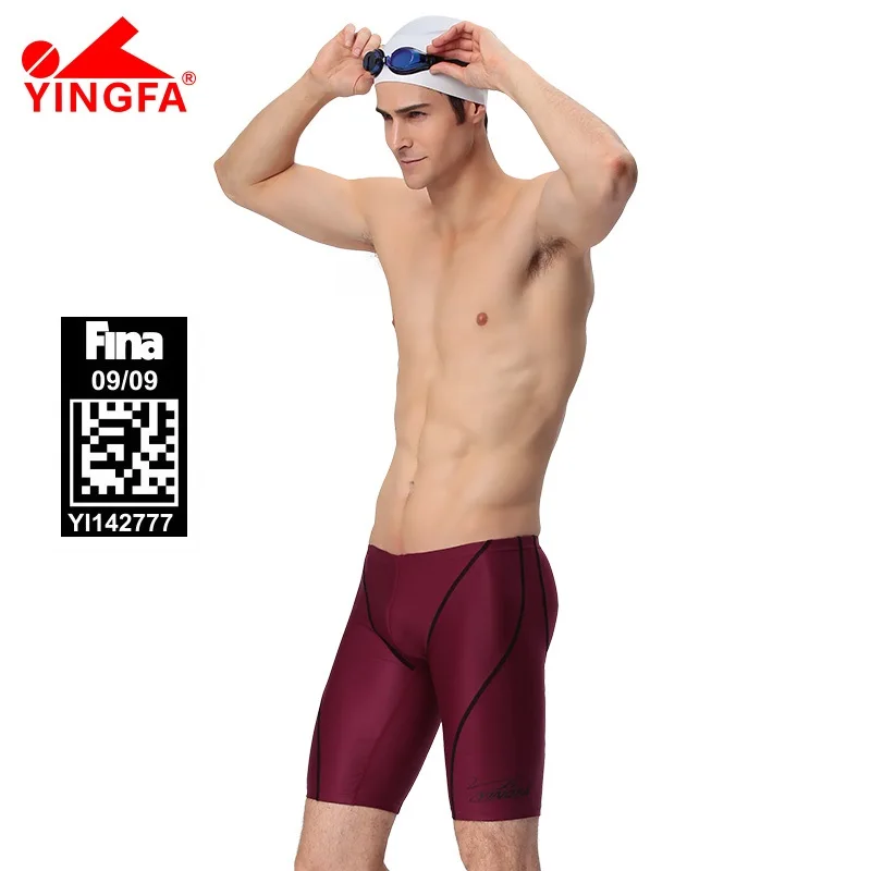 Men Swimming Trunks Yingfa Men Swimwear Fina Approved Competion Swimsuits Waterproof Chlorine Resistant Boys Swimming Pants