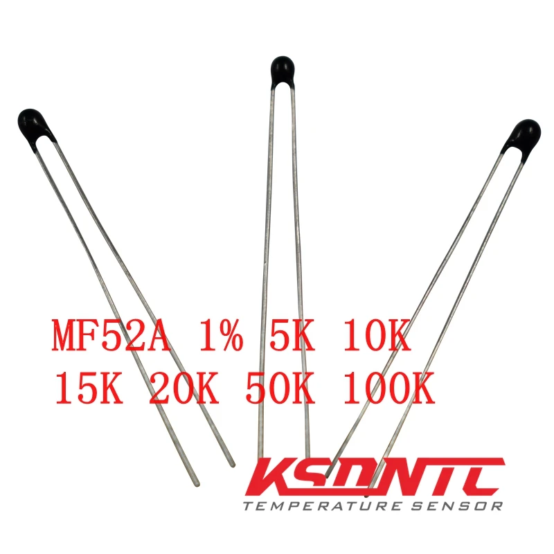 Бесплатная доставка 100 шт. MF52AT MF52 3950 NTC1 % 5K 10K 15K 20K 50K 100K 502 103 153 503 104 терморезистор