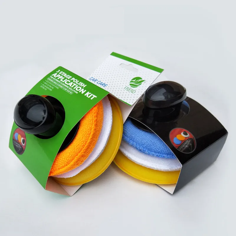 

3+1Car Wash Polishing Waxing Sponge Set Ultra Fine Refined Foam Applicator Auto Care Tools car detailing cleaning polishing pad