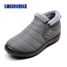 Водонепроницаемая женская зимняя обувь; женские зимние ботинки; Теплые повседневные ботинки на нескользящей подошве с мехом внутри; Размеры 35-43; g655