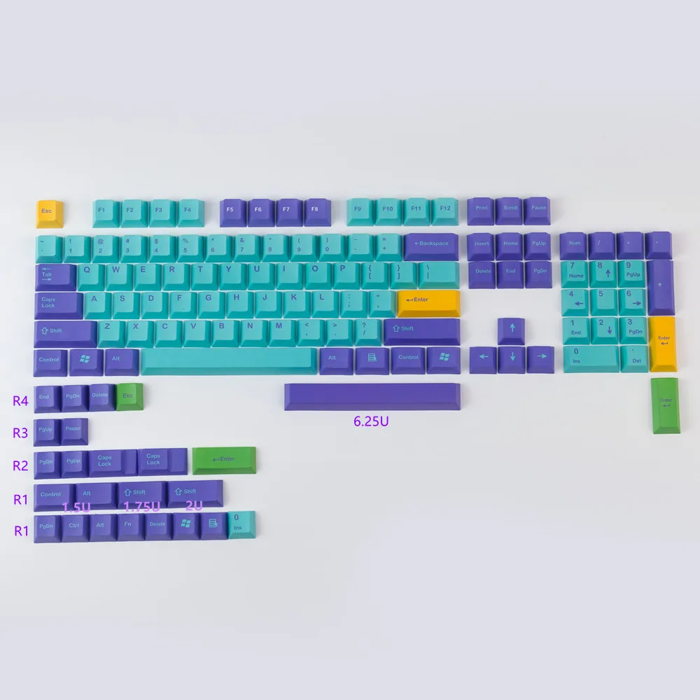 GMK Plum Keycaps Cherry Profile DYE Subbed PBT Key Cap ANSI Layout