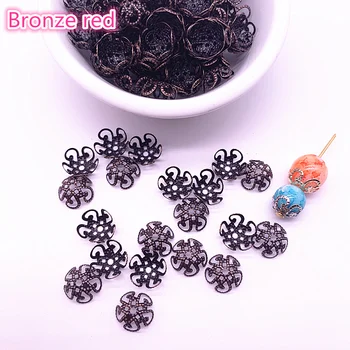 

New 150pcs 8/10mm Hollow Flower Findings Cone End Beads Cap Filigree DIY Jewelry Making #07