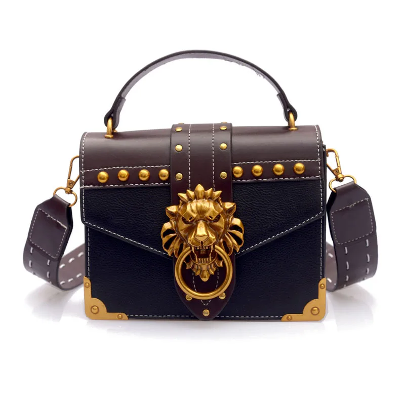 

2019 New Style Fashion WOMEN'S Bag Europe And America Handbag Rivet WOMEN'S Bag Messenger Bag a Generation of Fat