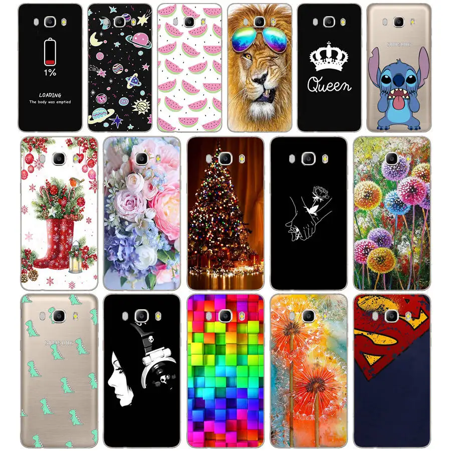 

silicone Case FOR Samsung Galaxy J7 2016 Case J710 J710F Cover FOR Samsung J7 2016 phone soft tpu protective printing bags