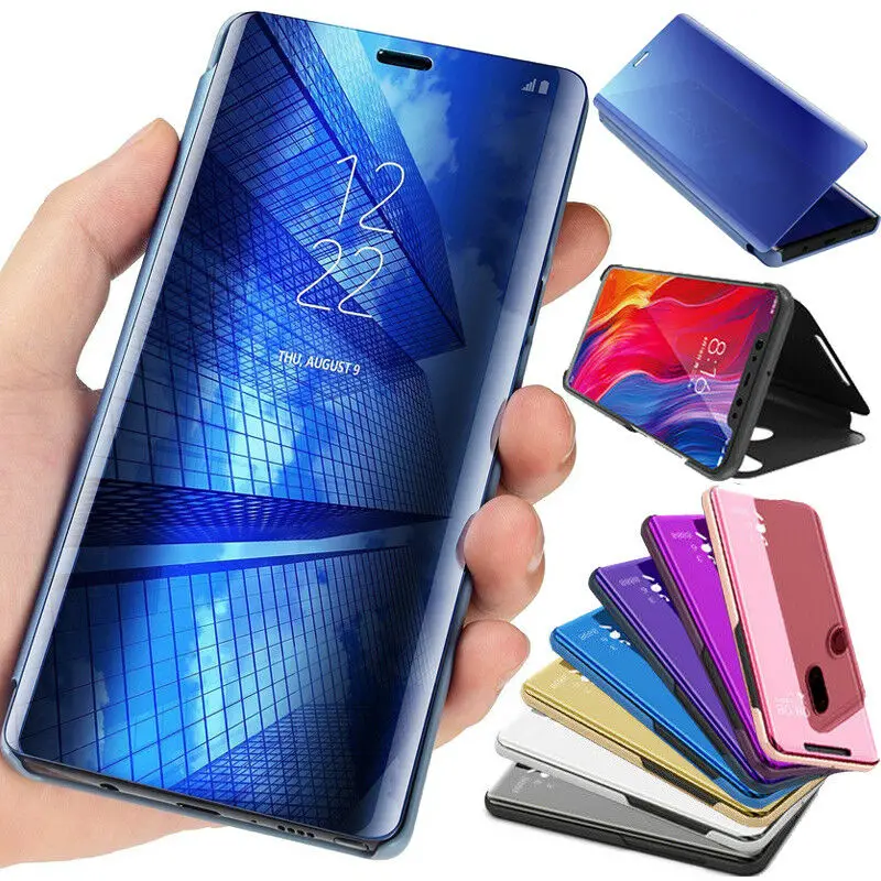 

Luxury Standing View Smart Mirror Flip Phone Case For Xiaomi mi CC9E 9T 8 8X 6 6X 5 5X 5C A1 A2 8 9 SE Lite Mix 3 Note 3 Cover
