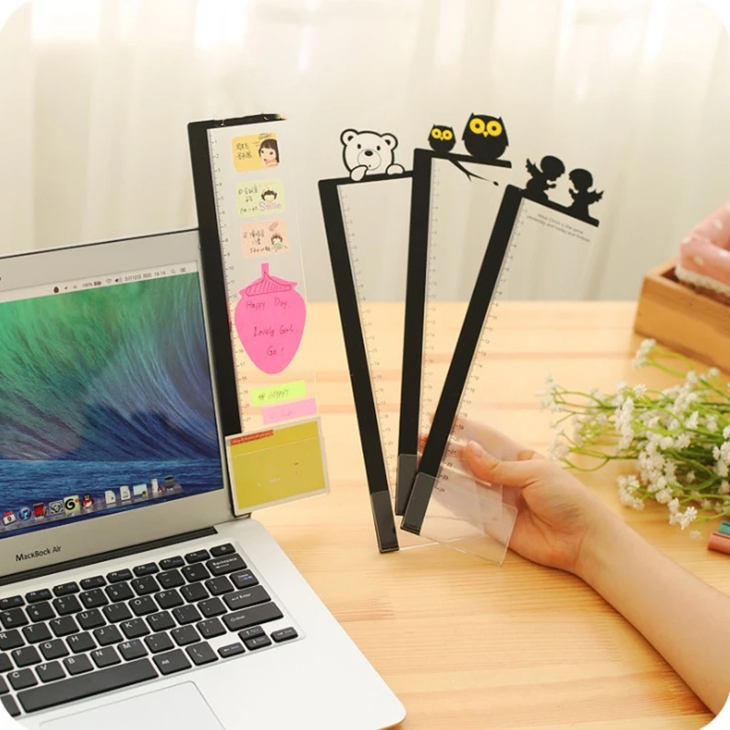 1PCS Acrylic Monitor Message Memo Board for Sticky Notes Tabs School Office Supplies afbeelding