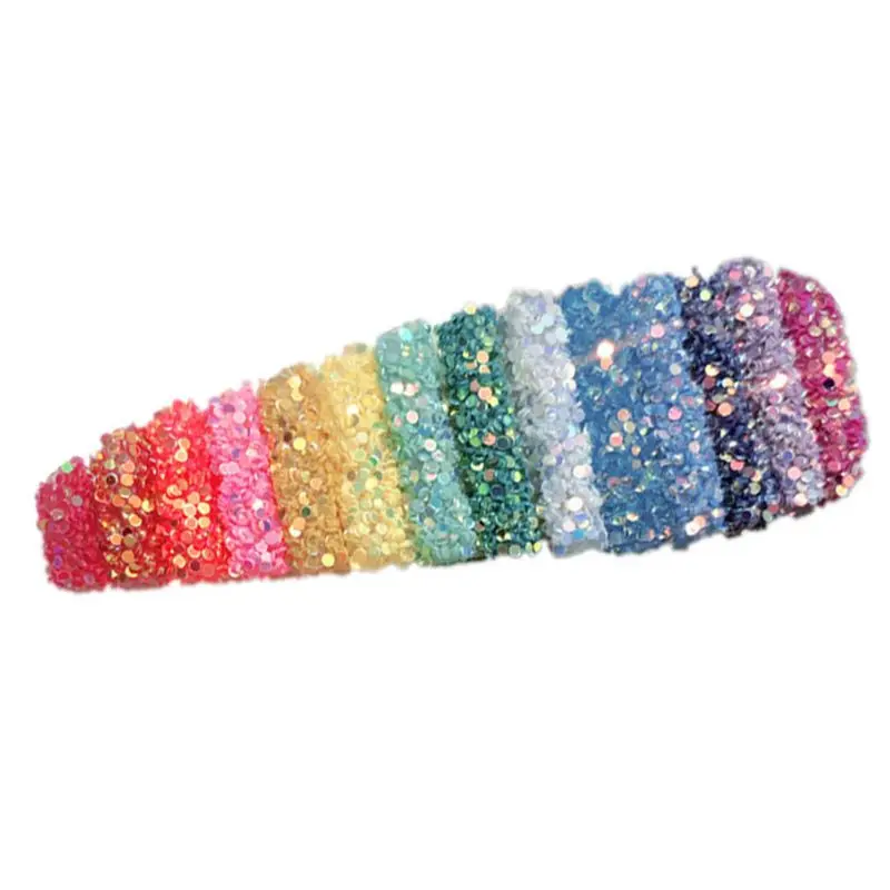 Женские, для девушек, Boho, радужные полоски, BB, заколка для волос, блестки, блестки, геометрические кнопки, заколки, праздничные, вечерние, с боковой челкой, стильные, для волос - Цвет: B