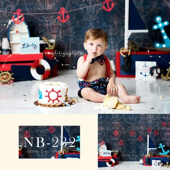 

Vinyl Photography Backdrops Toy Ship Sailing Flag Symbol Birthday Party Backdrop Decor Backdrop Photo Studio Banner