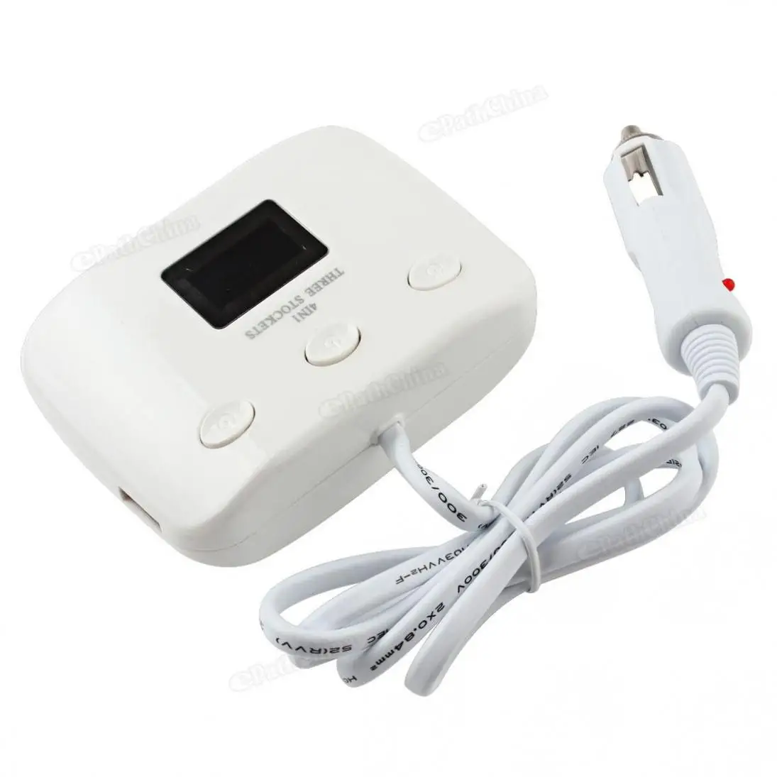 3 Way Cigarette Lighter Socket Splitter 2USB Power Converter Car Adapter Support Automatic Power off