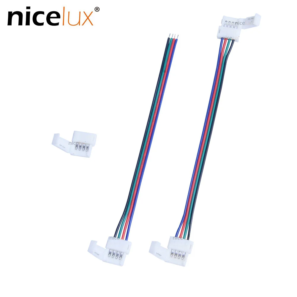 10 шт. 2/4/5 контактный разъем для светодиодной ленты 8 мм 12 3528 5050 5630 RGB RGBW IP20
