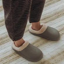 Унисекс; теплые мужские зимние тапочки с подкладкой; Водонепроницаемая Домашняя и уличная садовая обувь; grote maten; зимние heren pantoffels;# y2