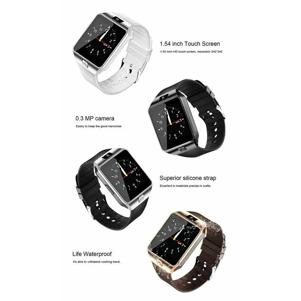 Высококачественные Смарт-часы DZ09, смарт-часы с картой, горячая Распродажа, спортивные часы с шаговым счетчиком, часы с функцией вызова, DV камера