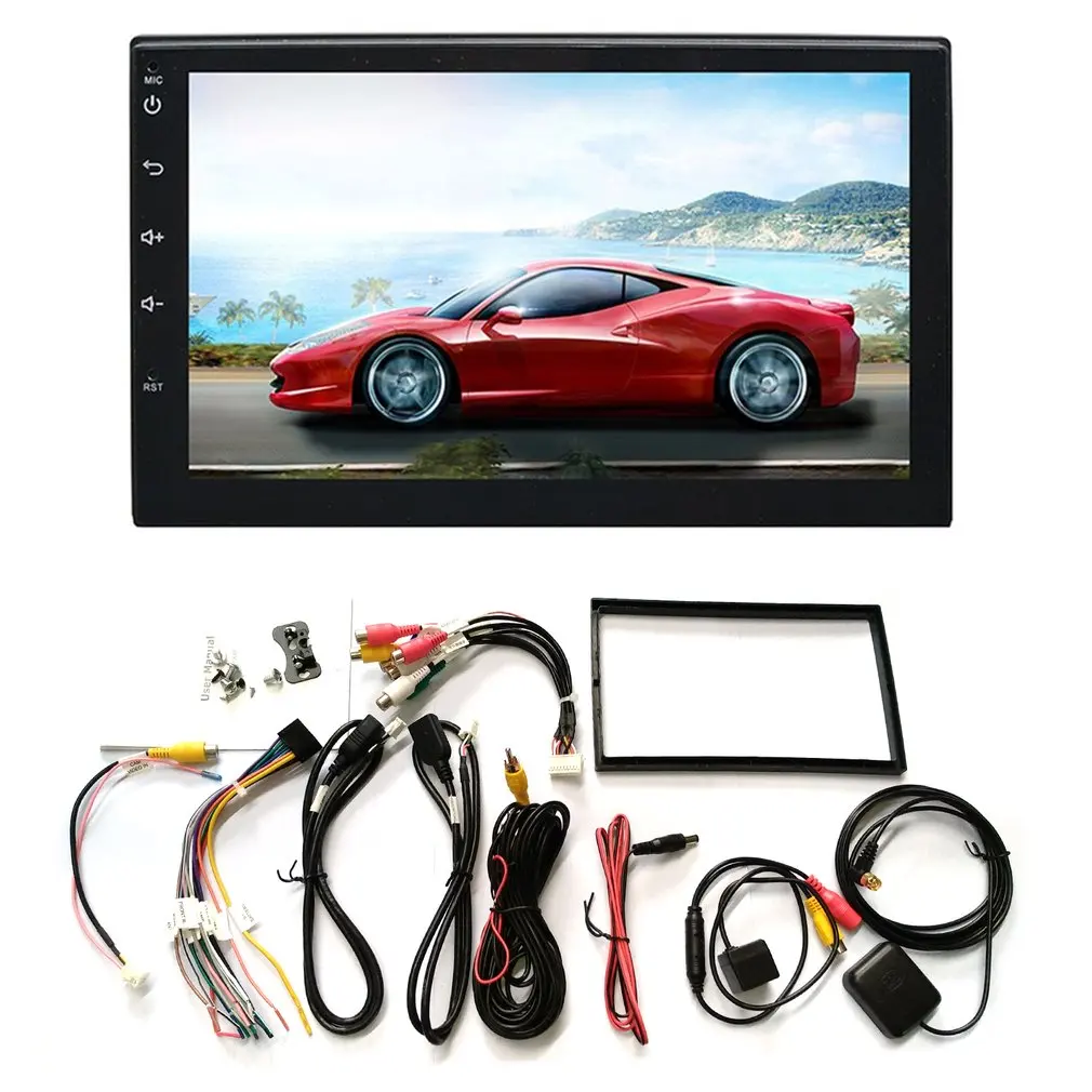 

Full Touch 2 DIN 7inch Control System Bluetooth Car Kit MP5 Player Stereo Radio GPS WiFi With Rear Camera For Android 7.1