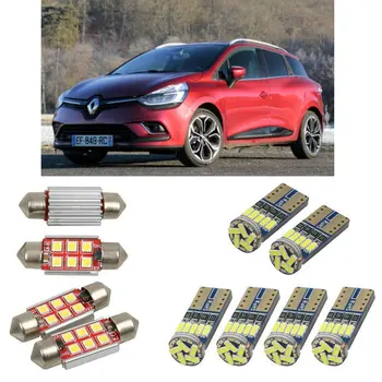 

Interior led Car lights For Renault clio 4 box grandtour kh car accessories boot light License Plate Light 6pc