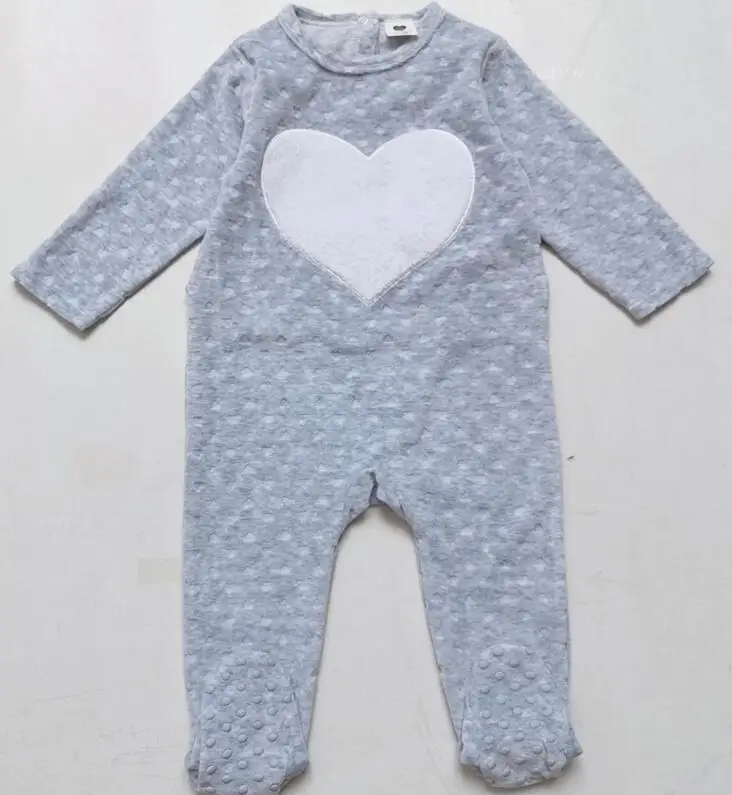 jacquard grey Детский комбинезон; Пижама; детская одежда с длинными рукавами; одежда для детей; Детский комбинезон с сердечками и звездами; Одежда для мальчиков и девочек; комбинезон - Цвет: jacquard grey