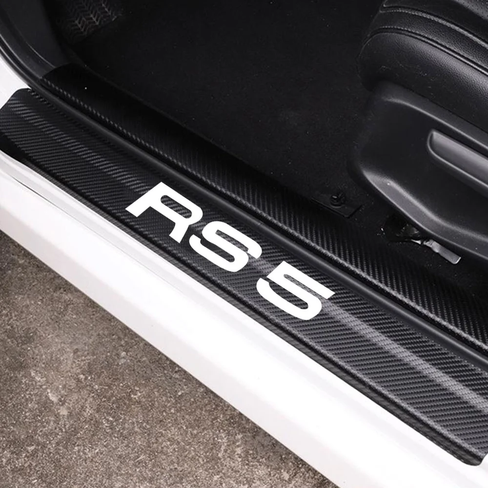 Наклейка на порог автомобильной двери для Audi RS 5 украшение из углеродного волокна