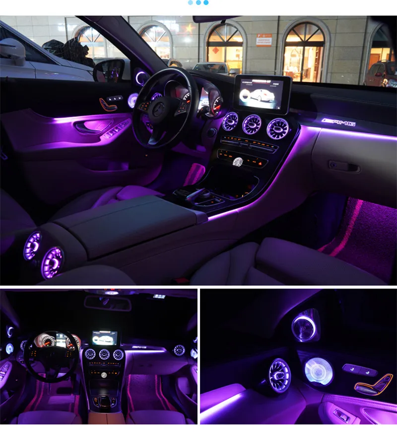 64 Color Illuminate Ambient light For Mercedes Benz W205 C Class