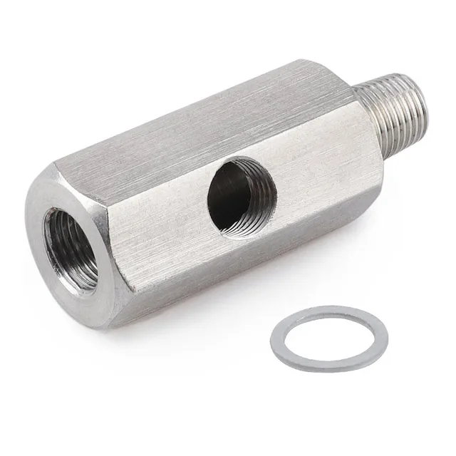 Stainless Steel 1/8'' BSPT Oil Pressure Sensor Oil Tee Fitting To NPT