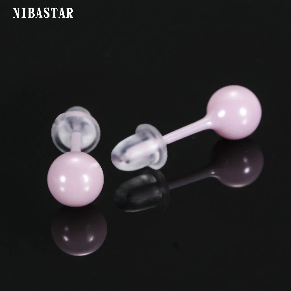 

Cute Stud 8mm Ball Ceramic Earrings For Women Girl Fashion Jewelry Anti-allergy Party Earring Ceramic Jewellry