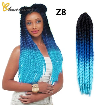 

CHARMING Soft Dreadlocks Crochet Braids Jumbo Dread Hairstyle Ombre Color Synthetic Faux Locs Braiding Hair Extensions For Women
