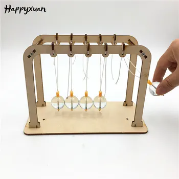 

Happyxuan DIY Newton Pendulum Cradle Kids Simple Physics Experiment Toy Teaching Aids School Science Project Kit Educational