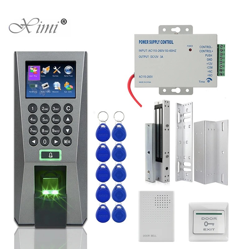 zk KiT Door Access Control System Zkteco Magnetic Lock Access ID Card Password 
