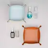 60% Hot Sale Fashion Key Storage Box Multi-purpose Snap Button Design Faux Leather Desktop Jewelry Cosmetic Plate Tray for Home 3