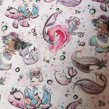 

50X140cm cartoon printed fabrics tissus au metre for sewing cloth polyester cotton fabric DIY patchwork child mask bags material