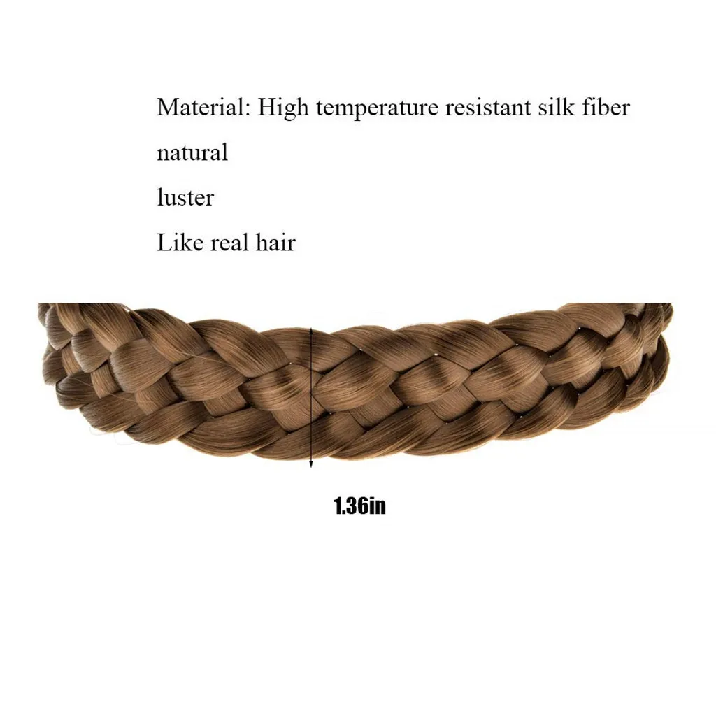 JAYCOSIN Accessory Trendy Wild Lady Synthetic Wig Braided Hair Band Design Simple Elastic Twist Headband Princess Hair 1217#2
