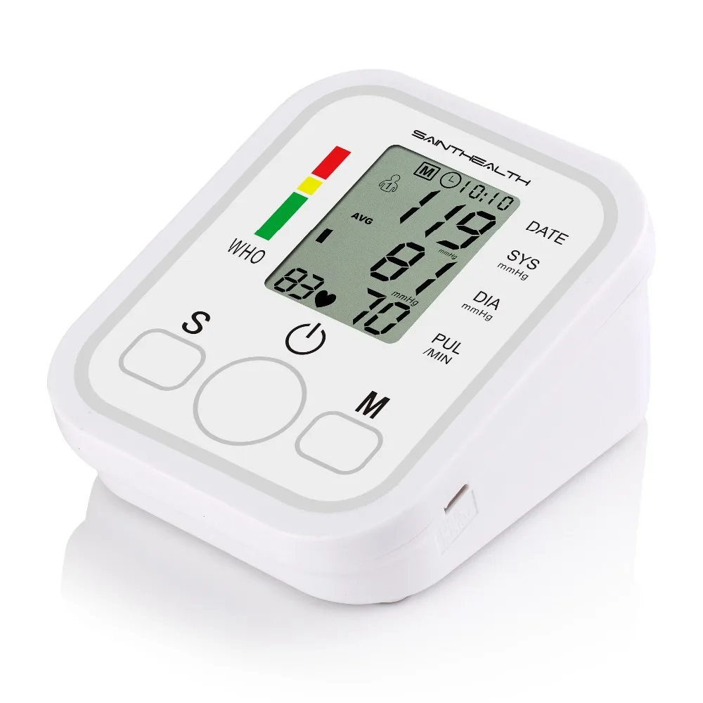 Automatic Digital Arm Blood Pressure Monitor BP Sphygmomanometer Pressure Gauge Meter Tonometer for Measuring Arterial Pressure