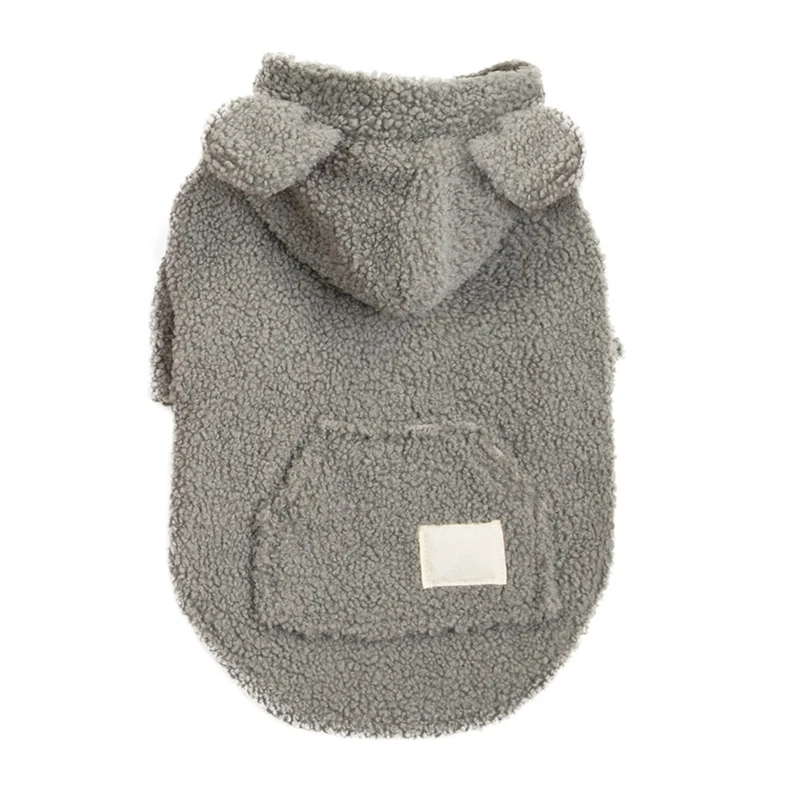 Gray FML свитеры для домашних животных для маленьких средних собак костюм для домашних животных Одежда для собак пальто костюм куртки худи для щенка чихуахуа Одежда для собак теплая - Цвет: Gray
