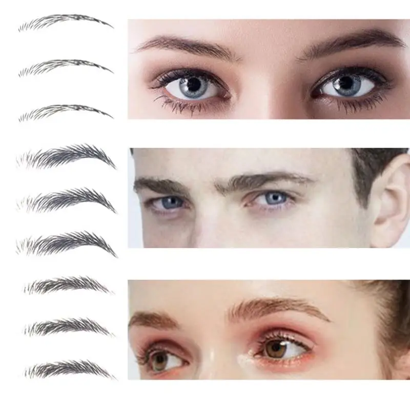 1 Sheet 4D Eyebrow Makeup Tattoo Sticker Bionic Waterproof Long Lasting Enhancer Semi-Permanent Make up 16 style Template Tools | Красота и